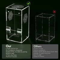 Pre-Assembled Jumping Spider Enclosure, All-Side Ventilation – Essentials for Reptiles And Amphibians - Small Vertical (3"×3"×7") - image 3