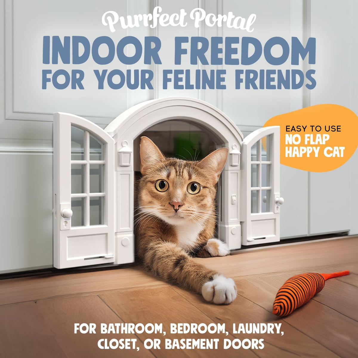Purrfect Portal French Cat Door - White 3 - image 2