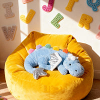 ARELUX Large 36in Cute Dragon Stuffed Animals Plush Toy Soft Matcha - Sky Blue / 36inch - image 3