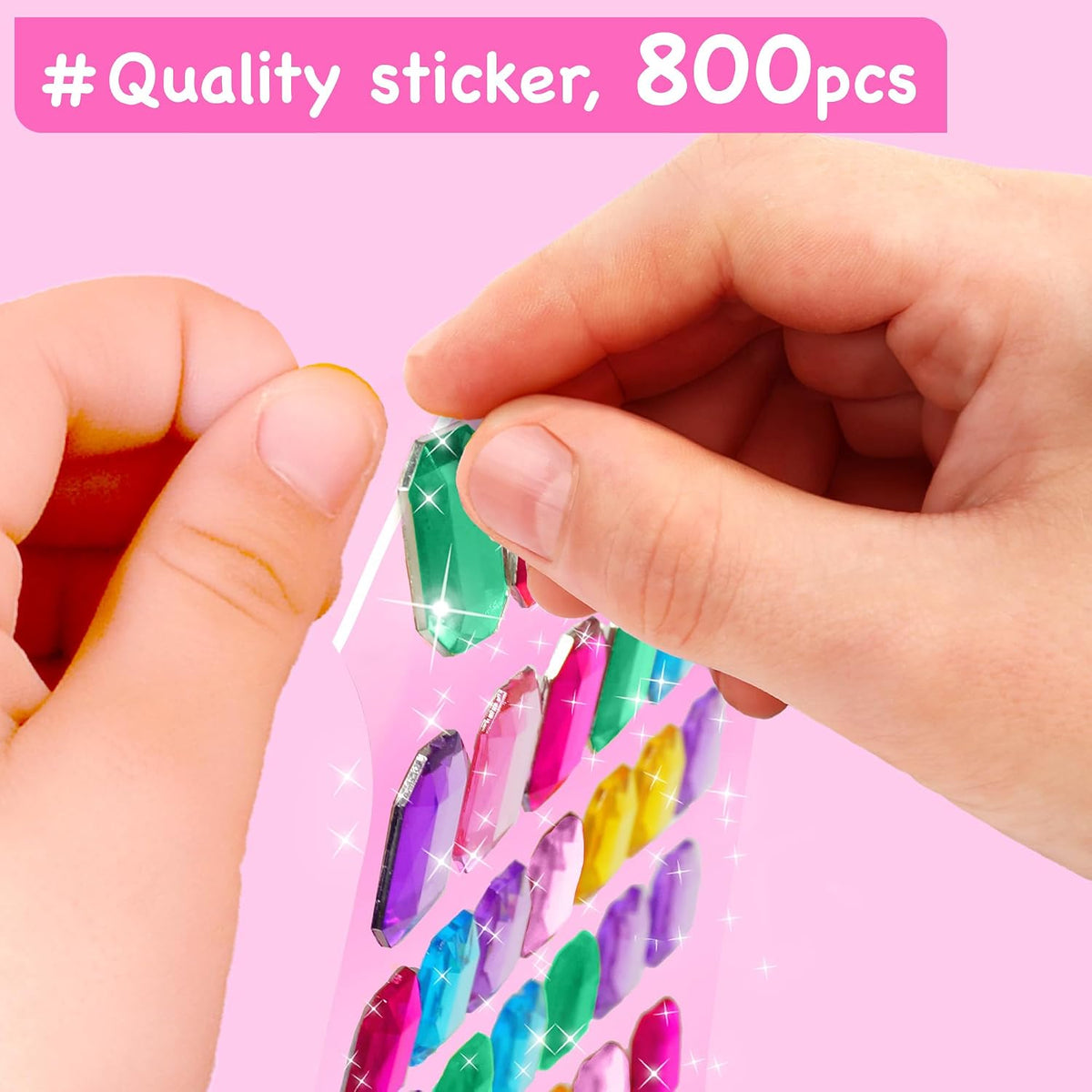 EZCRA Gem Sticker Kit for Kids, 990+ Stickers - Fairy - image 4