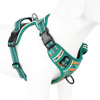Timos No Pull Dog Harness,No Choke Front Clip Dog Reflective Harness,Adjustable Soft Padded Pet Vest with Easy Control Handle for Large Dogs,Wilderness,L