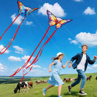 Xida Butterfly Kites for Kids and Adults Easy to Fly - 2 Pack (Peacork+Colorful) - image 3
