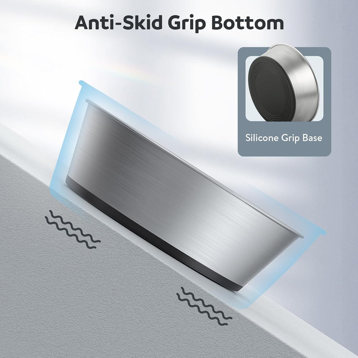 Stainless Steel Dog Bowls Set of 2 - Type A: 6 Cups - image 3