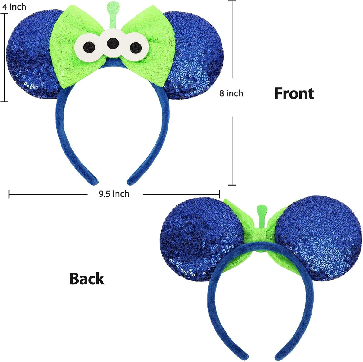 UNSPAZ Mouse Ears Headbands - Blue - image 2