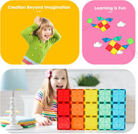 Gemmicc 100 PCS Magnetic Tiles with 2 Cars - 63 PCS - image 2