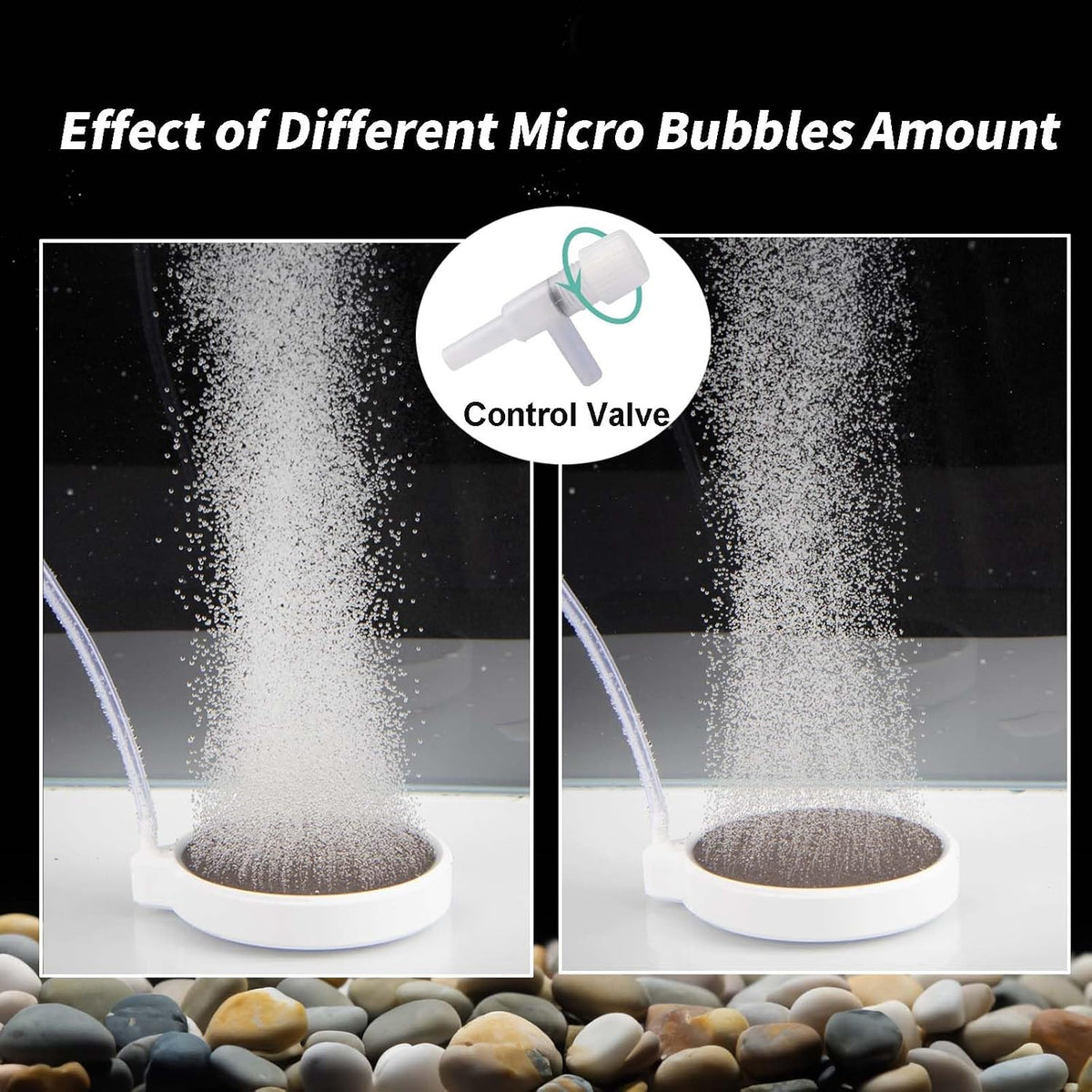 Fish Tank Bubbler, 3.2 Inch Aquarium Air Stone Kit, Nano Quiet Oxygen Diffuser for 20-70 Gallon - 2 Inch, for 2-30 Gal - image 3