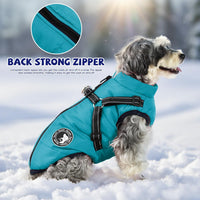 Gyuzh Dog Coat with Harness Puppy Coats Small Dog Harness Jacket - XXX-Large / light blue - image 3