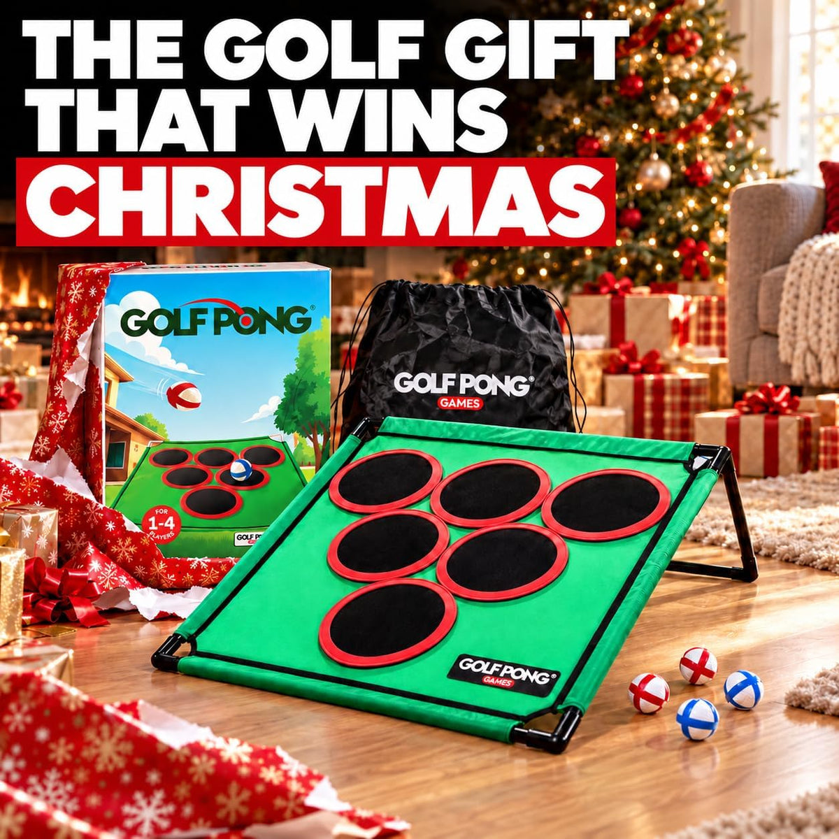 Golf Pong Chipping Game for Men & Women, 1 Board – Fun for Kids & Family - 1x Board (No Club) - image 2