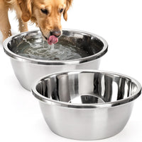 2 Pack Large Dog Bowls, Stainless Steel