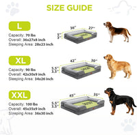 Waterproof Orthopedic Dog Bed for Extra Large Sized Dogs – Essentials for Dogs - X-Large(42"L x 30"W x 9"Th) / Grey - image 4
