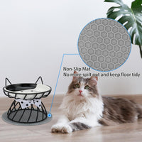 Set of 4 Elevated Ceramic Cat Bowls, Assorted Colors – Essentials for Cats - Black - image 3