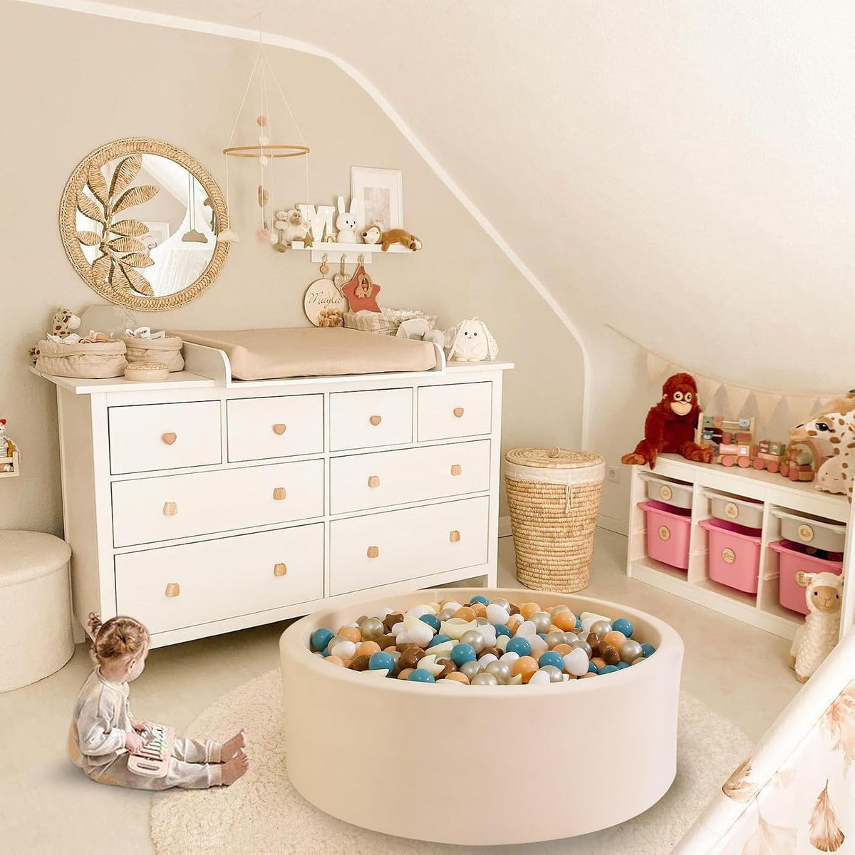 GOGOSO star, heart and moon ball pit balls in a pastel color mix with storage bag - view 23