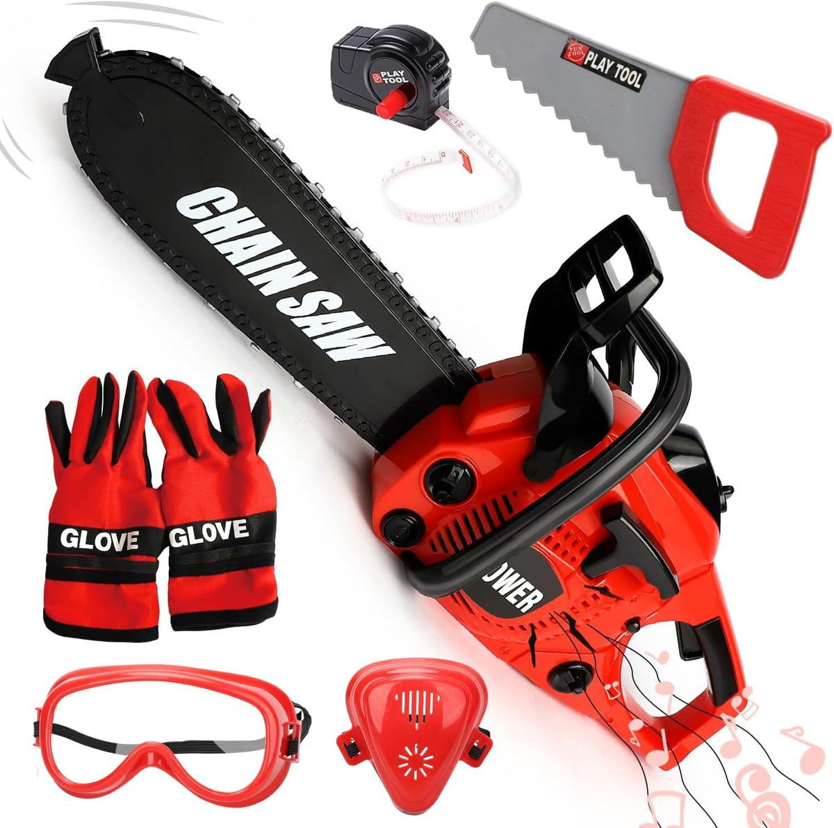 TOY Life Kids Tool Set with Kids Tool Belt & Toy Drill - Toy Chainsaw Kids Tool Set