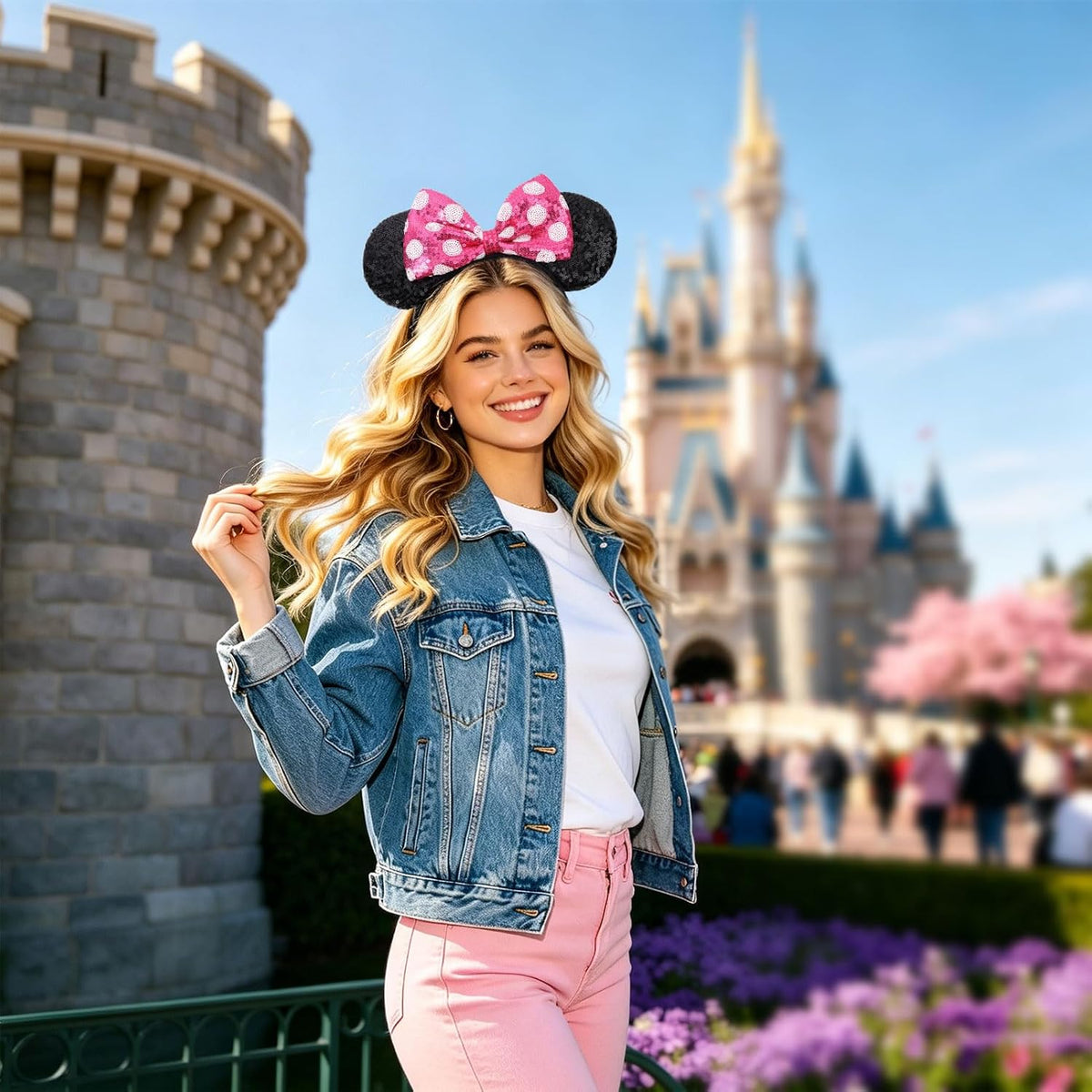 UNSPAZ Mouse Ears Headbands - Pink - image 4
