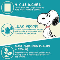The Original Poop Bags® 38% USDA Biobased Pet Waste Bags, Peanuts Design, Leak-Resistant & Durable, Black/Green (720 Count (Pack of 2))
