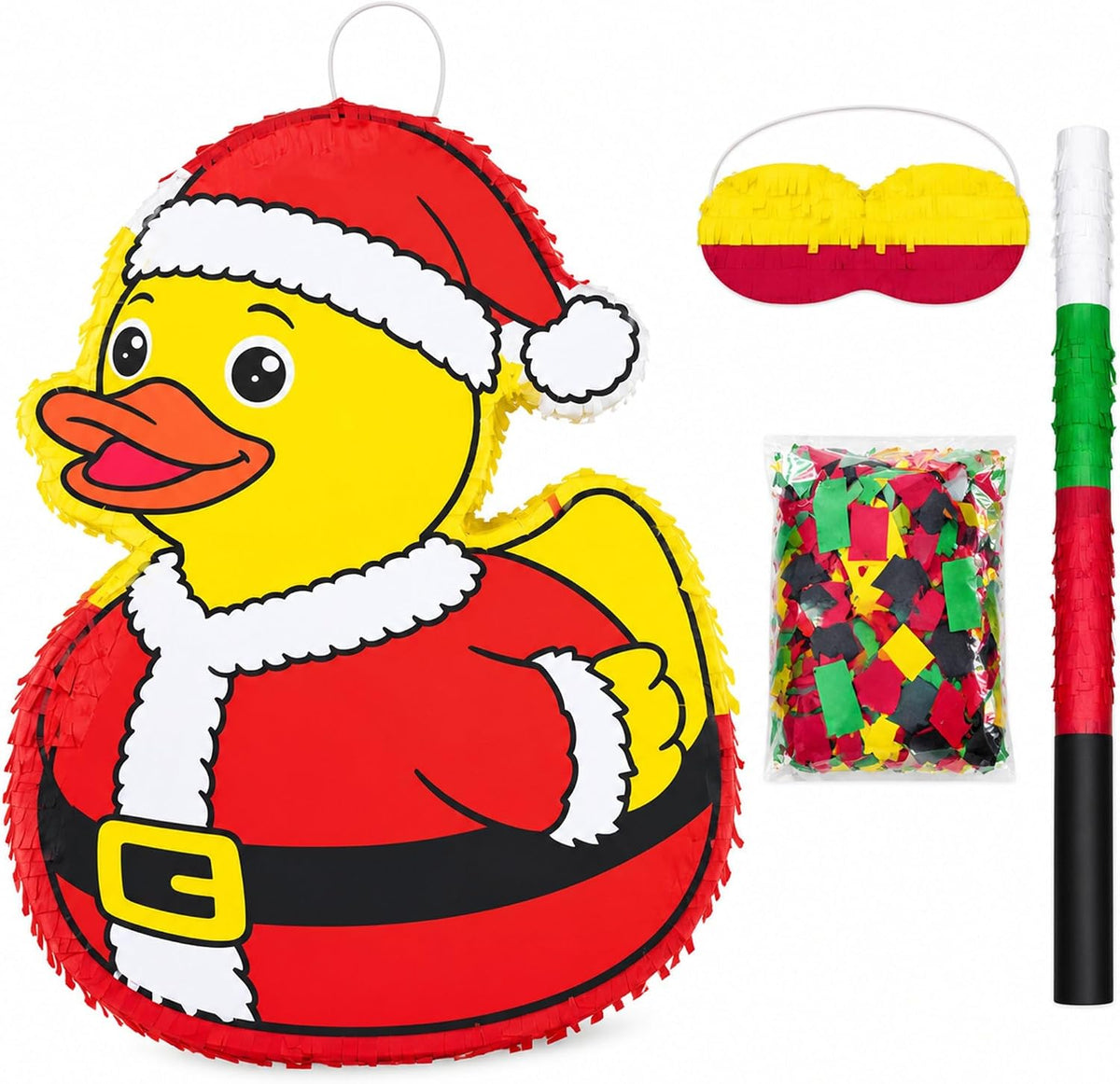 Lewtemi 17.3 inch red chili pepper pinata set with blindfold, pinata stick and confetti