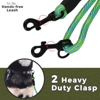 Long Dog Leash Tie-Out Check Cord - Green / 50FT - image 4