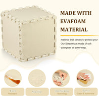 Nuanchu 60 PCS Kids Foam Puzzle Mat, Cream - White - image 3