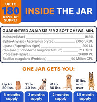 Bark&Spark Dog Probiotics & Digestive Enzymes (Gut Health) Allergy & Itchy Skin - Pet Diarrhea Gas Treatment Upset Stomach Relief, Digestion Health Prebiotic Supplement Tummy Treat (180Ct Chicken)