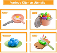 35Pcs Kids Kitchen Toy Accessories - Pink / 35Pcs - image 4