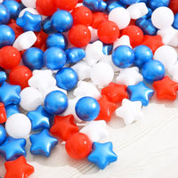Star Ball Pit Balls for Toddlers, Ball Pool Play Tent - Pearl Blue+Red+White / 100 - image 2