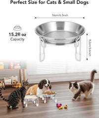 Elevated cat Bowl 2PC, 6.3" Wide Raised Cat Bowl – Essentials for Cats - 4PC - image 4