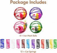 Cat Toys for Indoor Cats, 20 Packs Cat Toys Balls – Essentials for Cats - Mouse Balls 16Pcs - image 2