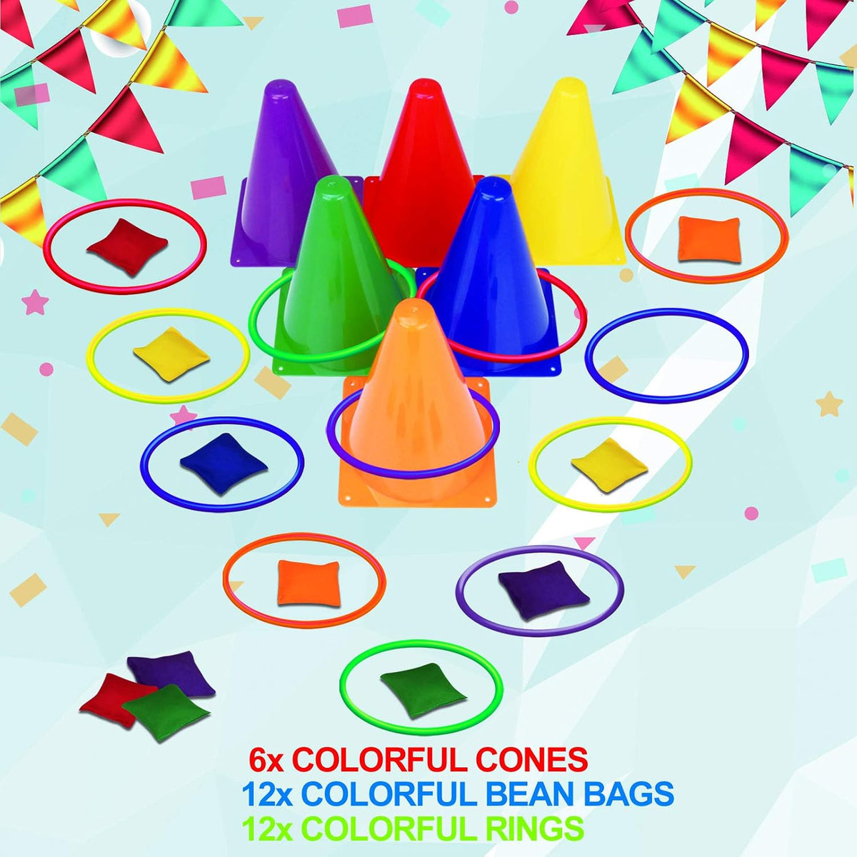 unanscre 31PCS 3 in 1 Carnival Outdoor Games Combo Set for Kids - image 2