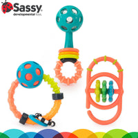 Sassy My First Rattles Newborn Gift Set with 3 Soft and Flexible - image 3