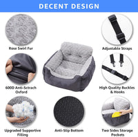 Dog Car Seat for Small Dogs - Grey - image 3