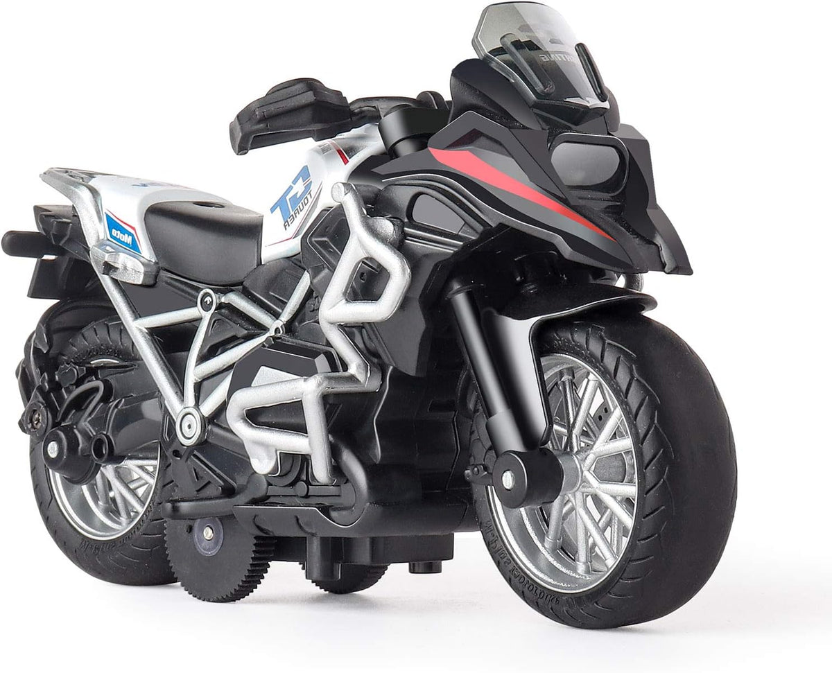 MING YING blue diecast motorcycle toy with sound and light - view 2