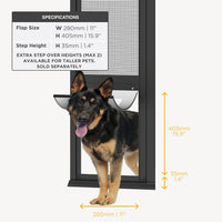 Hakuna Pets V2 Patio Pet Door Screen Insert Panel for Sliding Doors - Large / Black - image 2