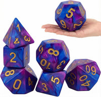 Arrowbash jumbo foam polyhedral dice set of 6 in rainbow colors - view 3