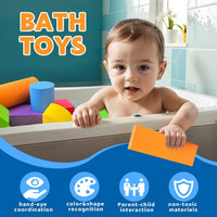 Pairez Toys 36 piece large soft foam stacking blocks for toddlers in six colors - view 4
