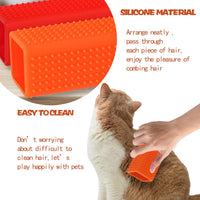2pcs Pet Dog Cat Hair Remover, Pet Hair Removal Tool - orange and light blue - image 3