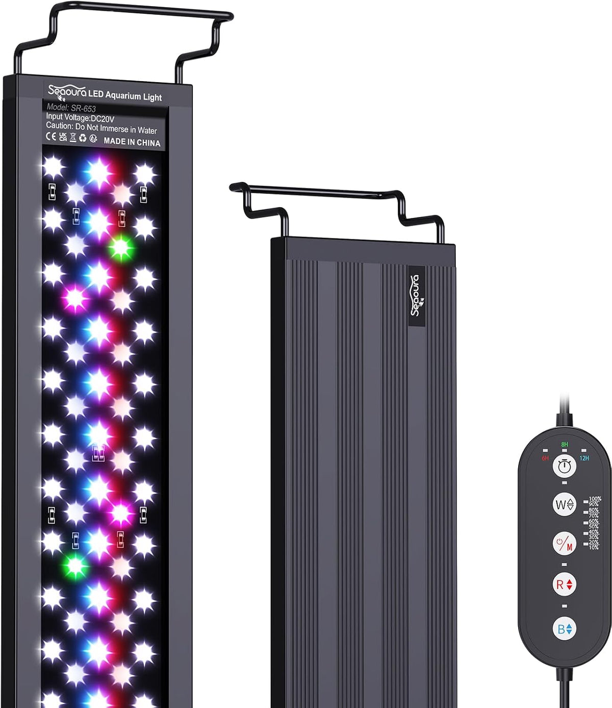 SEAOURA WRB LED Aquarium Light with Timer for 24-30in Freshwater Fish - For 12'' - 18'' Tank