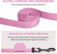 Kazazoo Hands-Free Dog Leash Adjustable Length 5-8 Ft - Pink / M - image 4