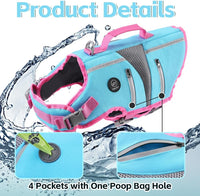 EMUST Dog Life Vest for Swimming - Large / New Blue - image 4