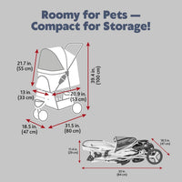 Trixie Foldable Pet Stroller for Cats and Dogs - Black - image 3