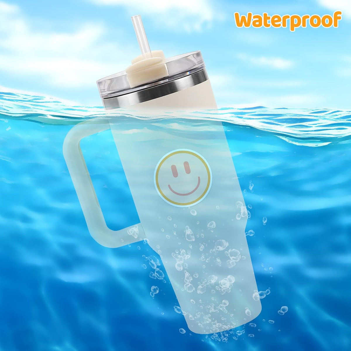 50PCS Smile Face Stickers Cute Water Bottle Stickers for Kids – Fun for Kids & Family - 50pcs Smile Stickers - image 4