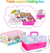 Itopstar 3000 Kids Arts and Crafts Supplies for Kids Crafting Supply - dark-pink3000pcs - image 2