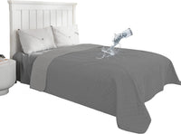 Easy-Going 100% Waterproof Dog Bed Cover Reversible Leak Proof Couch - Gray/Light Gray / 68x86 Inch