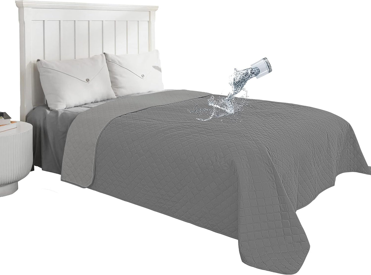 Easy-Going 100% Waterproof Dog Bed Cover Reversible Leak Proof Couch - Gray/Light Gray / 68x86 Inch