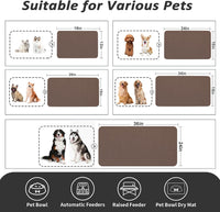 HotLive Dog Food Mat, Absorbent Cat Mat for Food and Water - Brown / 24"L x 16"W - image 4