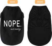 Discover Cozy Cotton Canine Wear: Soft, Lightweight - M-(8~14lb) | Chest(~18.1") / Black-Nope - image 2