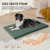 BALANCE Dog Crate Bed, Orthopedic Dog Bed Pad with Waterproof Liner, Washable Crate Foam Pet Mat - Mint Leaf / 42.0"L x 28.0"W x 2.0"Th - image 2