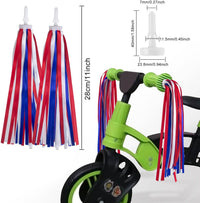 Bike Streamers Bike Tassels for Kids 1 Pair - Red White and Blue - image 2