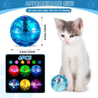 6 Pcs Cat Ball Ghost Hunting Light up Toy - Various Color / 6 - image 2