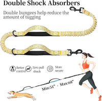Hands Free Dog Leash with Zipper Pouch - yellow heart / Large - image 4