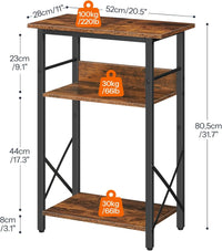 HOOBRO 10 Gallon Aquarium Stand - Rustic Brown + Black - image 3